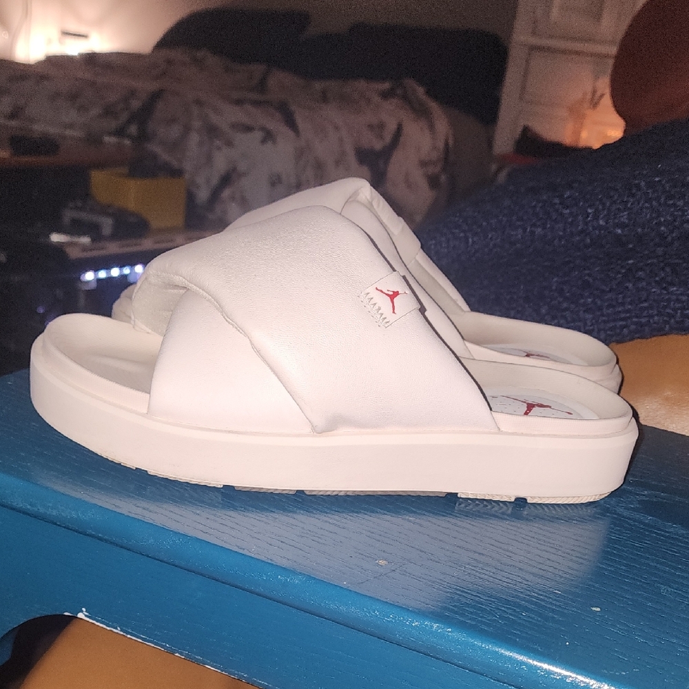 Women's White Slide Sandals